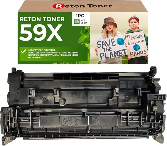 [With Original Chip Reused] Reton Recycled Toner Compatible with HP 59X CF259X 59X for HP LaserJet Pro M304a M404d M404 DN dw n MFP M428dw M428fdn M428fdw M428m