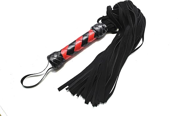 Handcrafted Gentle Horse Whip - 19.7 and 27.6 Inches Genuine Leather Ridint Tools - Thick Equestrian Training and Riding Essential