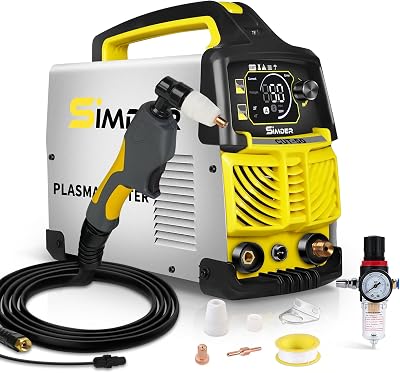 S SIMDER Plasma Cutter 50Amp Plasma Cutter Machine with Dual Voltage 110V220V Non-Pilot Arc 12 Inch Clean Cut Plasma Cutting Equipment