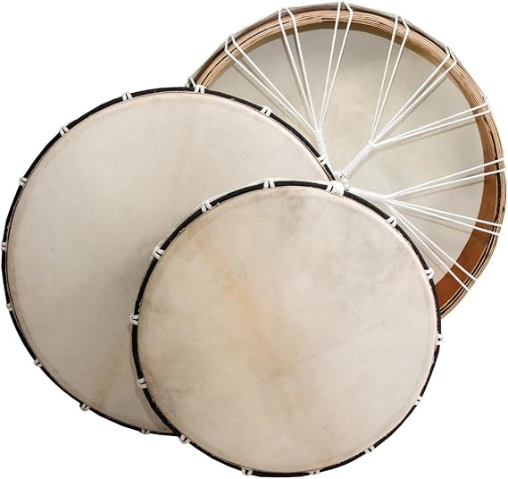 Frame drum Handmade 20" with goat skin | Handmade drum with natural materials; warm, resonant sound for beginners, performers, and percussion practice.