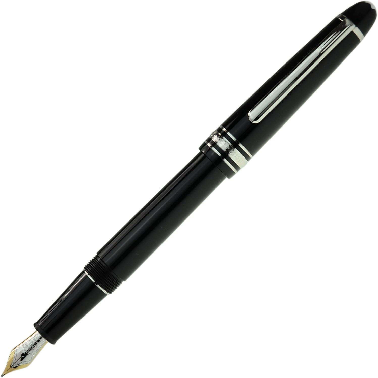 MONTBLANC MONTBLANC Fountain Pen P145bk F Fine Point, Meisterstic, Classic, Black, Platinum Line