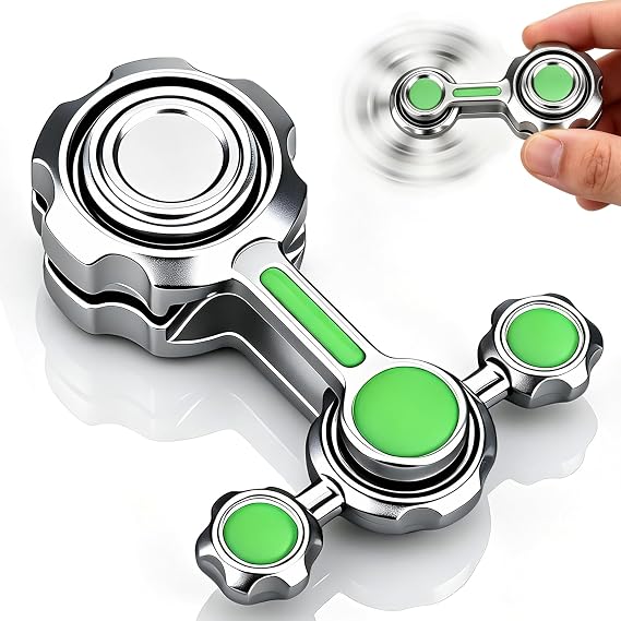 Fidget Spinner Metal Toy for Kids Adults, Cool Gadget Finger Hand Spinner Roller Desk Toy, Sensory Anxiety Stress Relief Autism ADHD Toy for Christmas Stocking Stuffer Gift for Boys Teen Men