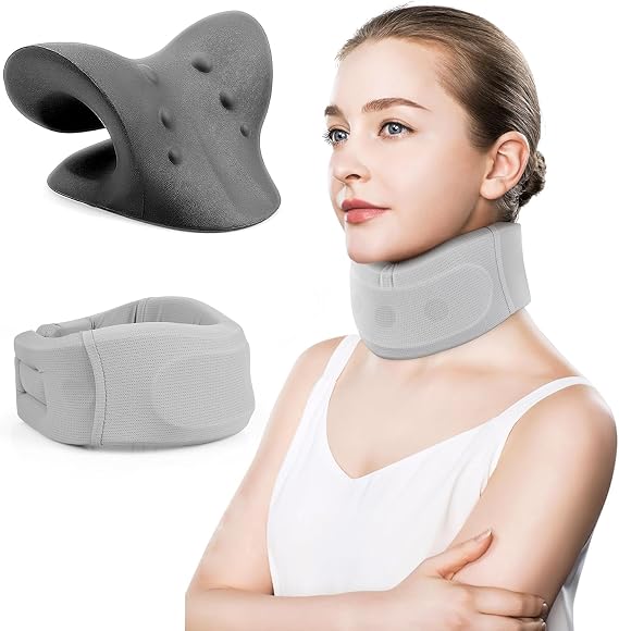RESTCLOUD Neck Stretcher for Neck Pain Relief, Soft Neck Brace for Neck Pain and Support