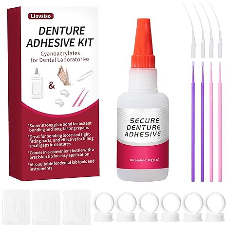 Dental Lab Instant Bonding Dental Glue, Gel (1oz), Quick Adhesive, Experience a Secure Bond that Lasts from Days to Weeks