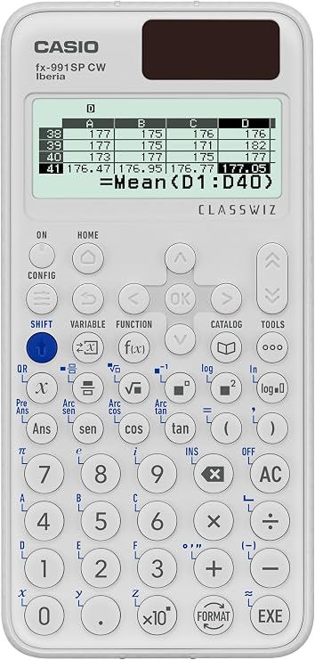 Casio FX-991SP CW – Scientific Calculator, Recommended for Spanish and Portuguese Curriculum, 5 Languages, More than 560 Functions, Solar, White