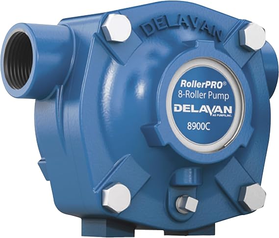 Delavan Cast Iron 8-Roller Pump - 24 GPM, 150 PSI, 1000 RPM, Model 8900C