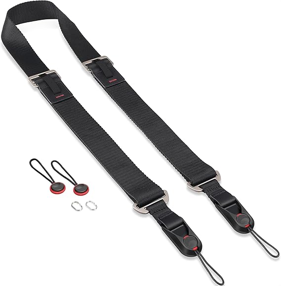 SUNYA Camera Strap with quick release buckle. Made of nylon, adjustable with one hand, suitable for all cameras. Max load 200Lbs