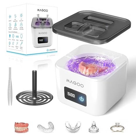 Ultrasonic Retainer Cleaner Machine 45kHz 200ML Dual Modes