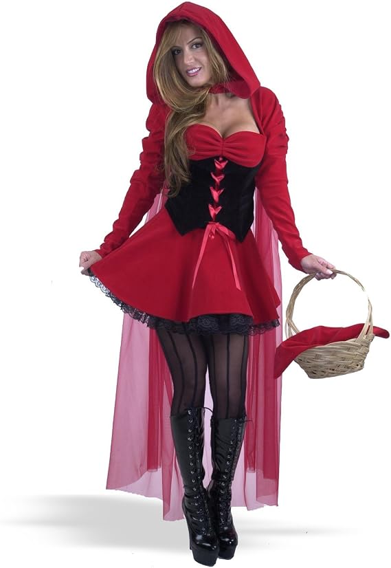 Adult Velvet Red Riding Hood Costume-L