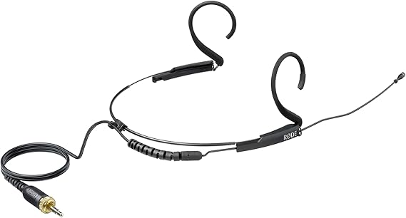 RDE HS2 Lightweight Omnidirectional Headset Microphone Small, Black