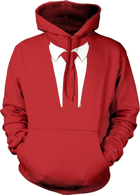 Fake Necktie Hooded Sweatshirt