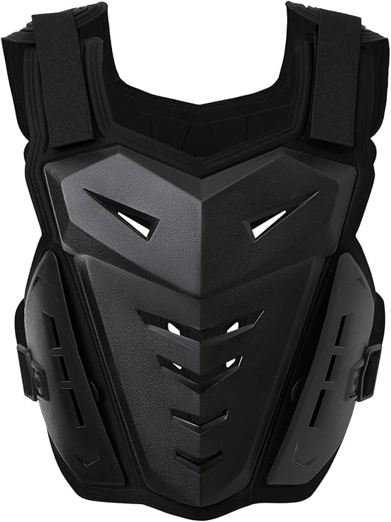 Lightweight Motorcycle Armor Protective Gear Chest and Back Protector | Light Upgrade Riding Jacket, Dirtbike Off-Road Racing Body Guard Vest, Cycling Motocross for Street Bike, Adult and Youth Use