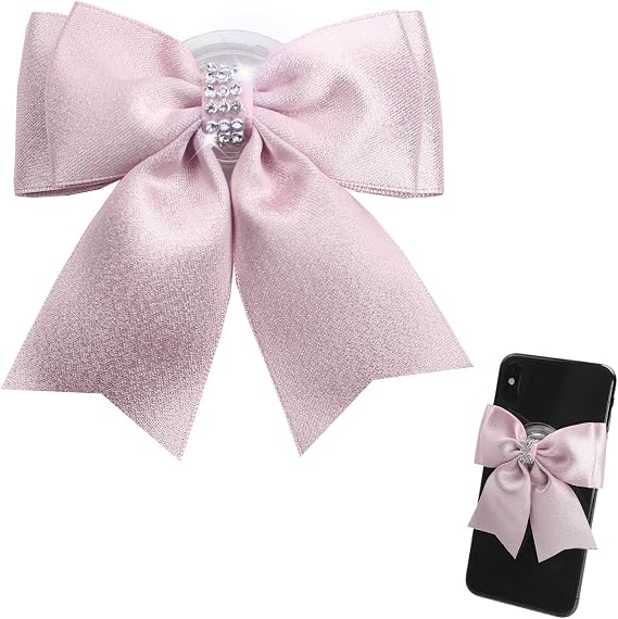 Pink Bow Bling Sparkle Rhinestone Phone Grip Stand