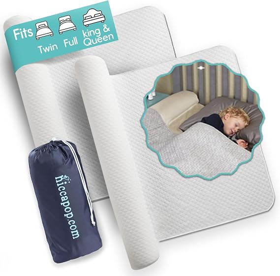Hiccapop 2-Pack, Inflatable Bed Bumper for Toddlers, Travel Bed Rails
