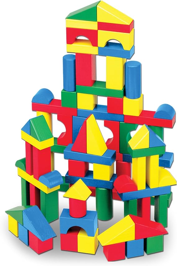 Melissa & Doug - Ahşap Blok Seti, 100 Parça (10481)