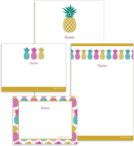 Personalized Notepads (Tropical Pineapples)