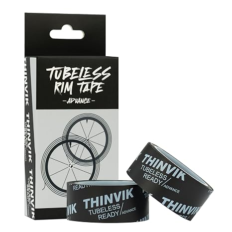 Thinvik Upgraded Tubeless Bike Wheel Rim Tape Width 21/23/25/27/29/31/33/35 mm x Length 5.5m/18.04ft Roll Anti Puncture for Mountain&Road Bike Wheel Carbon set-23mm