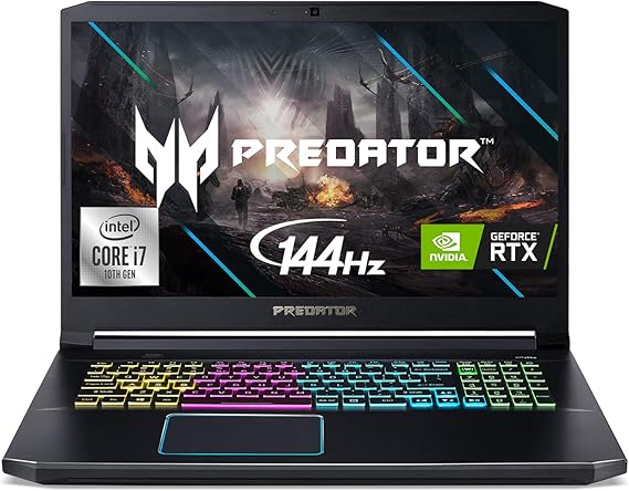 acer Predator Helios 300 Gaming Laptop, Intel i7-10750H, NVIDIA GeForce RTX 2070 Max-Q 8GB, 17.3" FHD 144Hz 3ms IPS Display, 16GB Dual-Channel DDR4, 1TB NVMe SSD, WiFi 6, RGB Keyboard, PH317-54-70Z5