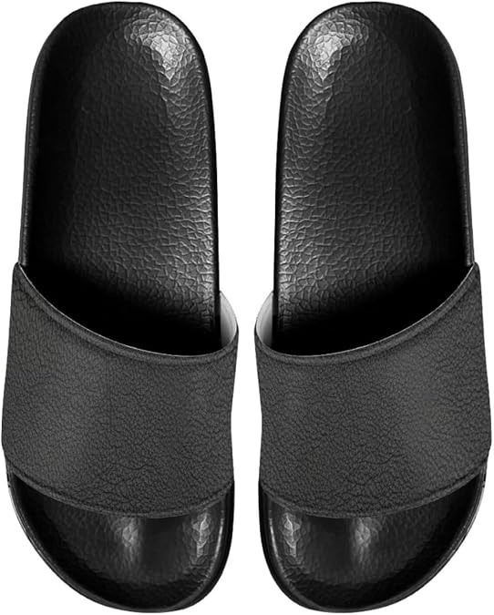 Men's Sandals Slides Soft Slippers Non-Slip Casual Black Sole Bathroom Shoes Beach Sandals