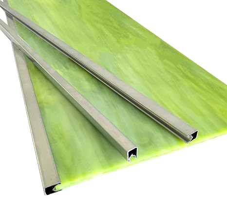 3/8" U Zinc Came for Stained Glass Works Framing, 24ft Zinc Came (3ft x 8)