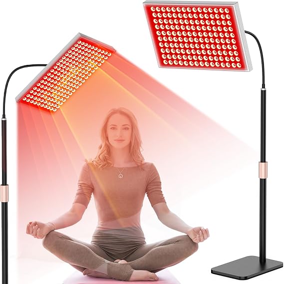 Red Light Therapy for Body: Infrared Light Therapy Panel Lamp with Stand, 660nm Deep Red and 850nm Near Infrared LED Device at Home for Face and Body
