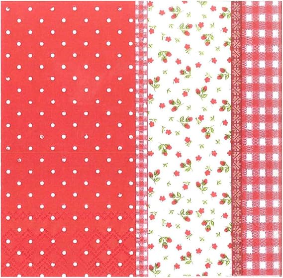 Ambiente PaperTowel L Lily Red amb6049l
