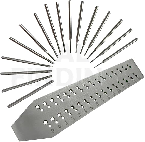 Jewellers Tools 16 Tap & die Set no 0.3mm to 2mm taps and Dies Watch Mini Micro Repair Tool