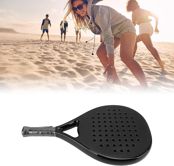 Beach Tennis Racket, Full Carbon Fiber Beach Tennis Paddle Beach Racket with EVA Foam Core Tennis Racket