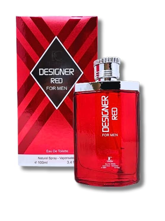 Designer Red for Men, Eau de Toilette 3.4 Fl. Oz Amber Woody fragrance for men.