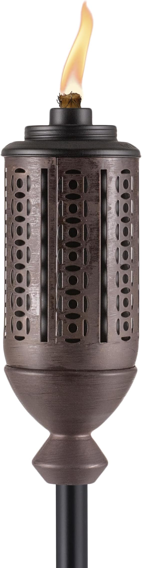 TIKI Cabos Metal Torch 65-Inch Bronze Outdoor Torch for Patio, Garden, and Lawn, Includes Long-Lasting Wick and Snuffer, Weather-Resistant Decorative TIKI Torch for Backyard and Landscaping