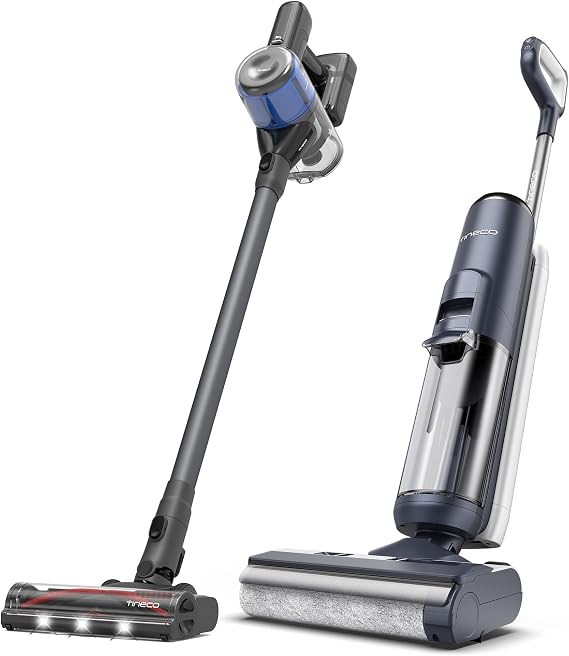 Tineco Floor ONE S5 Smart Cordless Wet Dry Vacuum Cleaner and Mop Pure ONE S30 Cordless Stick Vacuum Cleaner, Long Run Time for Home