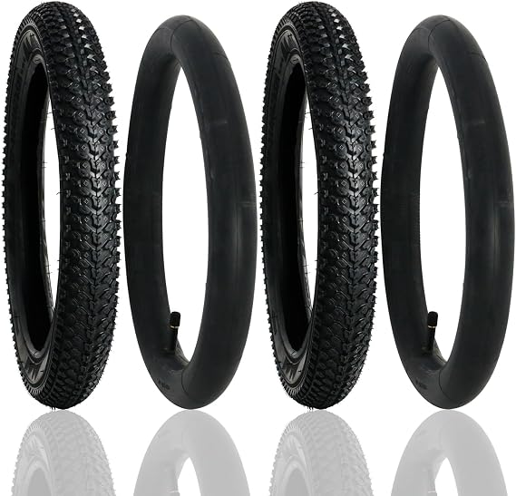 2Pcs 14 Inch Bike Tire 14 x 2.125(57-254) 32mm Valve Heavy Duty Bike Tire Tube for Replacement Electric Scooters and E-Bike Tires Kids Bike Replacement Tires and Inner Tubes