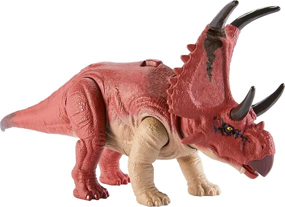 Mattel Jurassic World Wild Roar Diabloceratops Dinosaur Toy with Sounds, +4 Years (HLP16)