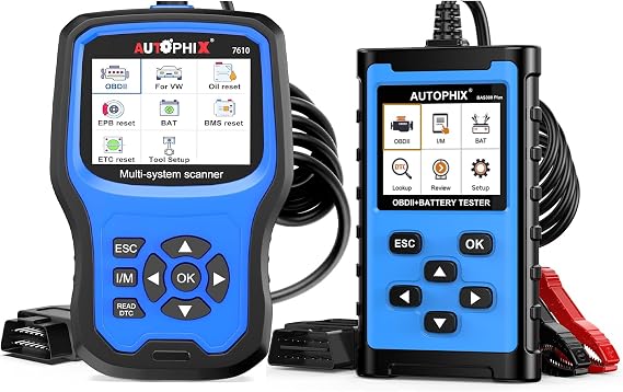 AUTOPHIX 7610P+ Fit for VW Audi with AUTOPHIX BAS300 Plus OBD2 Scanner & Battery Tester