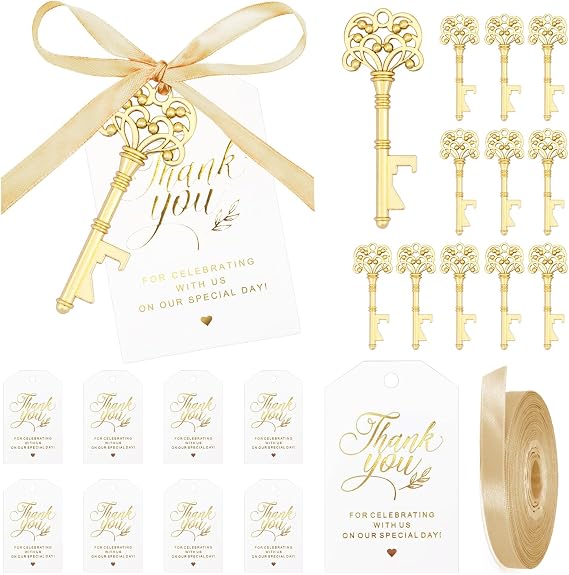 Wedding Favors for Guests Bulk 50 - Souvenirs Key Bottle Opener Thank You Gifts for Anniversary or Birthday Giveaways