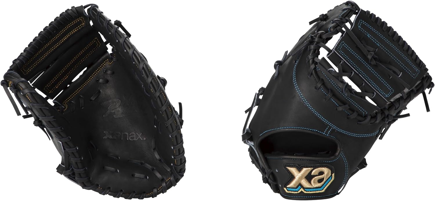Xanax Baseball Hard Baseball Right Throw Hard Junior First Mitt XanaPower Black x Sky Blue 9040 R Right Throw BHF24FY1P