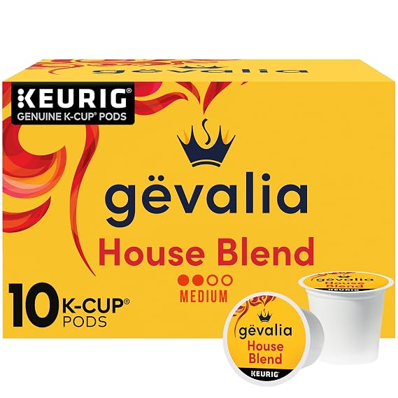 Gevalia House Blend Medium Roast K-Cup Coffee Pods, 10 ct Box