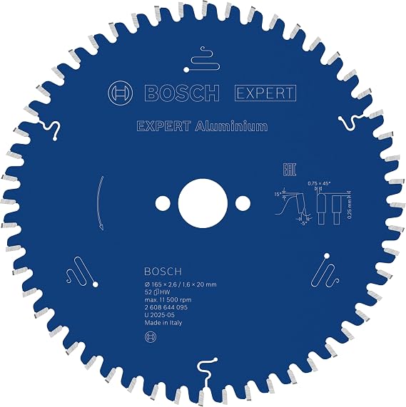 Bosch Professional Daire Testere Bıçağı, 2608644095 Alüminyum 165 mm için, 2608644095 [Enerji Sınıfı A+]