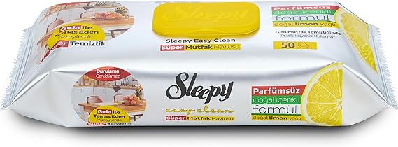 Sleepy Easy Clean Super Surface Cleaning Kitchen Towel & Tissue Lemon Oil 50 Leaves
