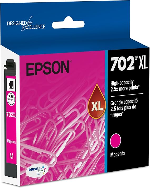 Epson 702XL Genuine High Capacity Magenta Ink Cartridge T702XL320