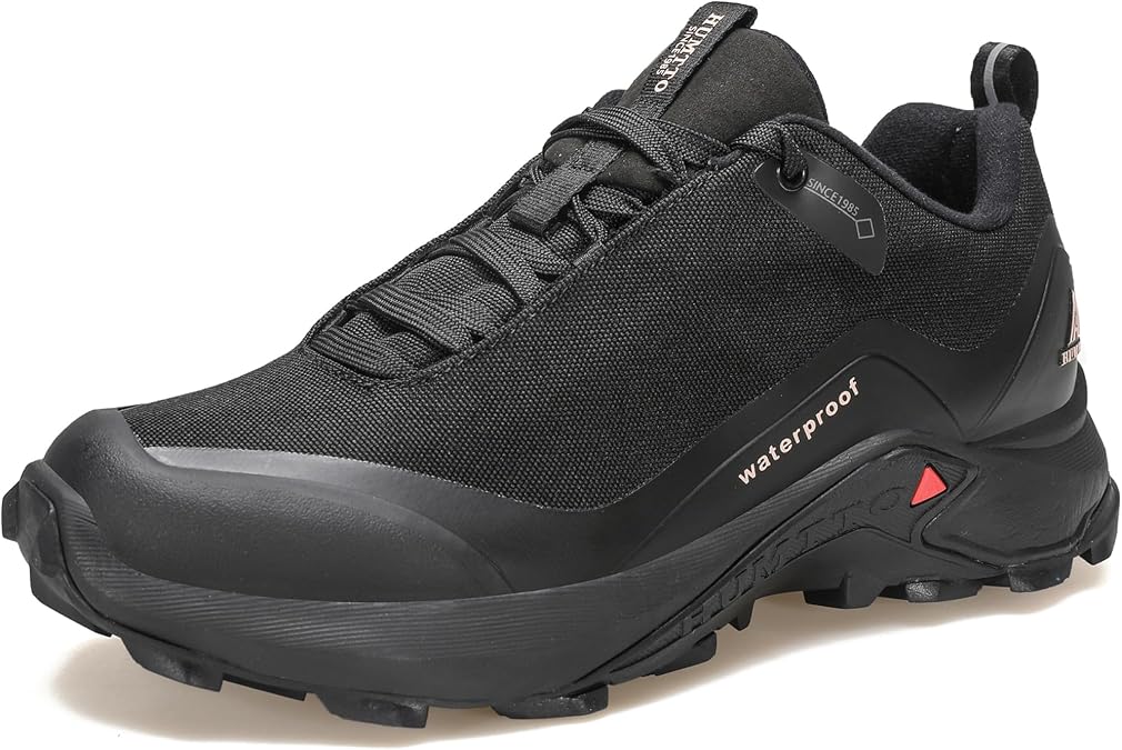 HUMTTO Women's All-Terrain Waterproof Hiking Shoes Lightweight Breathable Outdoor Trail Shoes Trekking Sneakers 7 Black