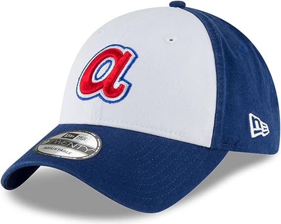 New Era MLB Core Classic 9TWENTY Cooperstown Adjustable Hat Cap One Size Fits All (as1, Alpha, one_Size, Atlanta Braves)