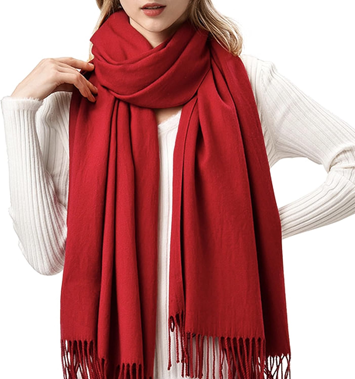 Roll Up Unisex Cashmere Soft Luxurious Cozy Long Winter Scarf Wrap Shawl Scarves Blanket