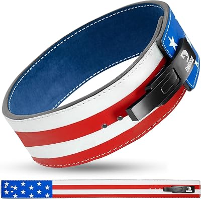 DMoose Fitness Weight Lifting Belt for Lower Back Support - Genuine Leather Gym Belt for Squats, Deadlifts & Powerlifting - Double Prong Buckle for Men & Women
