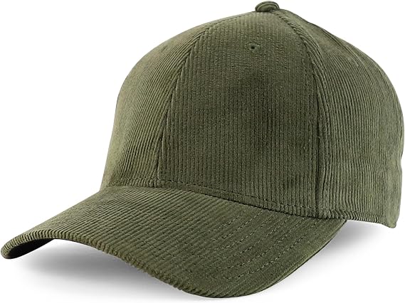 Armycrew Cotton Structured 6 Panel Corduroy Baseball Cap