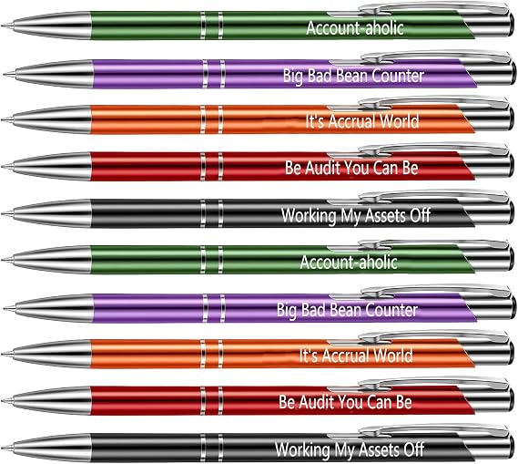 Auch 10 PCS Accountant Ball Point Pens, Funny Accountant Pens for Friends, Be Audit You Can Be, Unique Pens for CPA, Accounting Firm