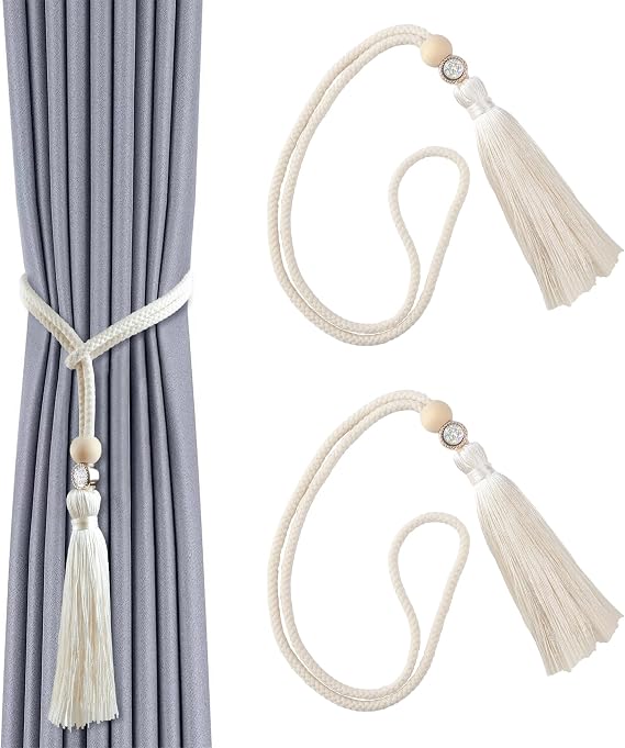 2 Pack Curtain Tie Backs Tassel for Home Window Decor