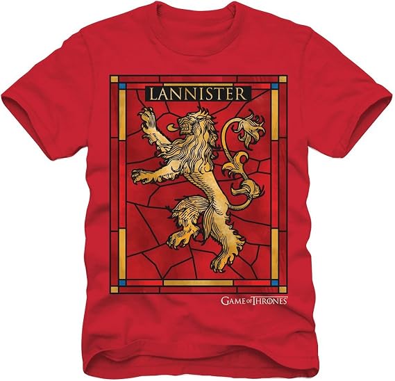 Game of Thrones Mens T-Shirt - Stained Glass Style Lannister Image