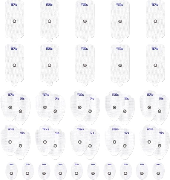 Discount TENS 3.5mm Snap Electrode Assortment, 40 Pack | 3.5mm snap compatibility, long-lasting latex-free hydrogel, flexible and comfortable, even current flow, strong skin adhesion