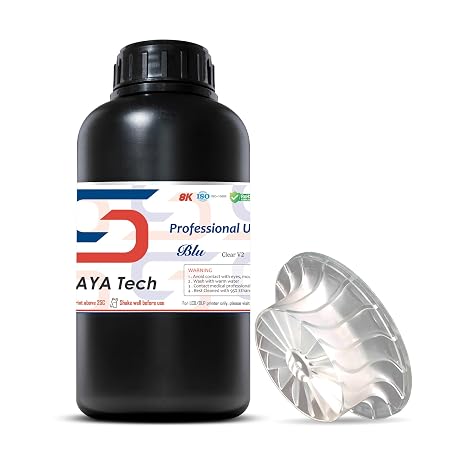 Siraya Tech Blu Tough 3D Printer Resin,High-Strength, Clear V2, 1kg